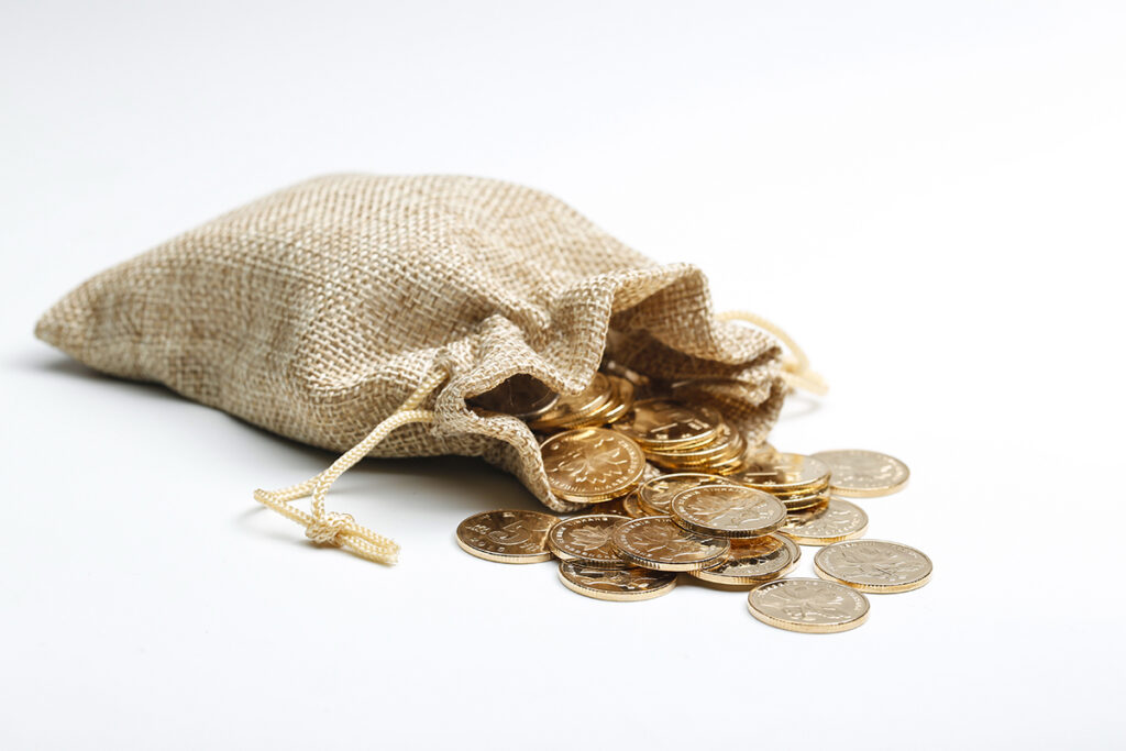 Golden coins