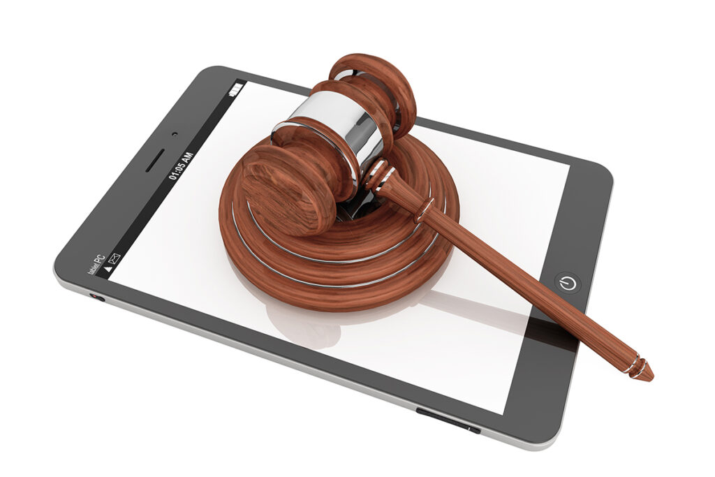 Tablet PC with a gavel