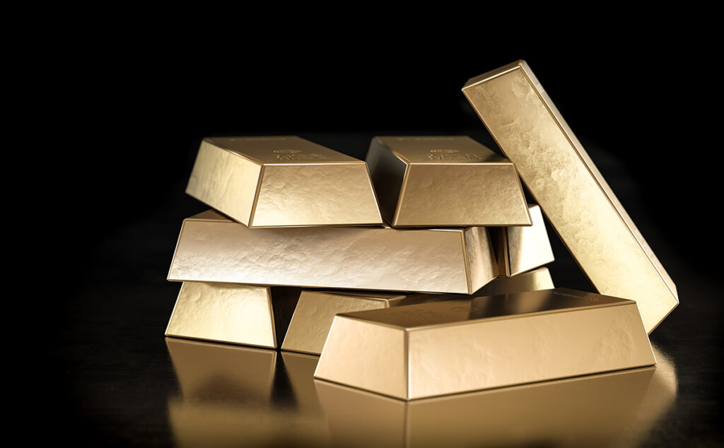 Stack of gold bars