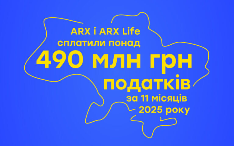 ARX і ARX Life сплатили понад 490 млн грн податків за 11 місяців 2025 року